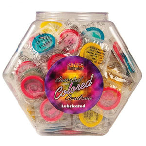 Assorted Colored Condoms Display Bowl