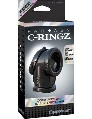 Fantasy C-Ringz Cock Pipe Ball Stretcher Black